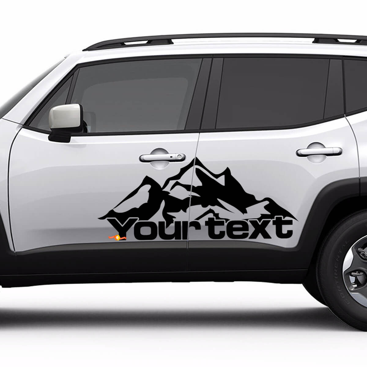 Styling de lettrage montagne Autocollant vinyle sur porte pour Jeep Renegade