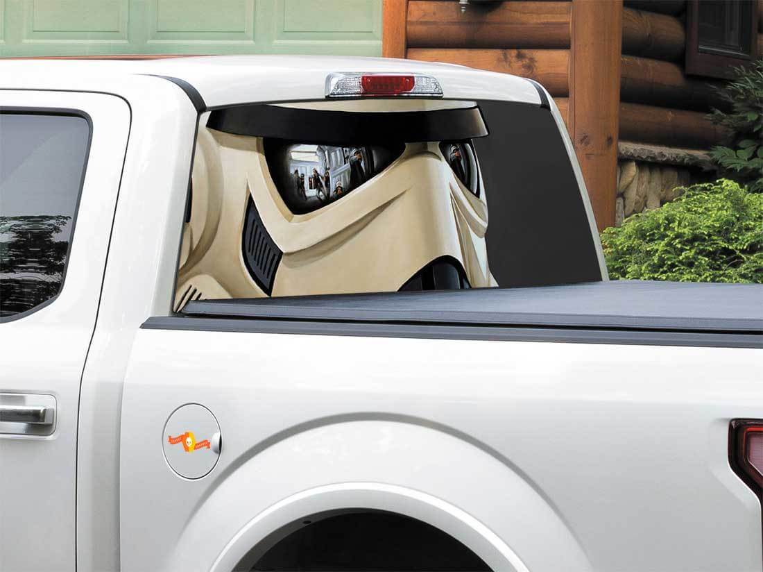Stormtrooper Inspired Rear Window Decal for Pickup Truck SUV
