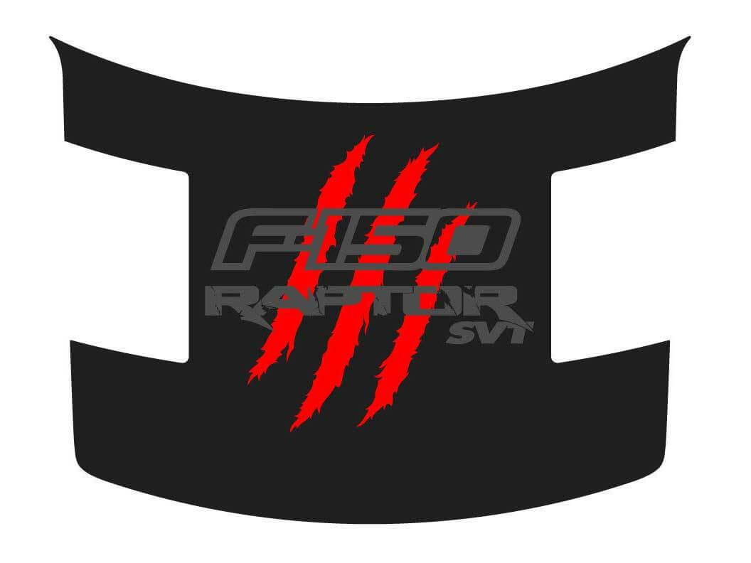 FORD RAPTOR F-150 SVT WITH Claw Deep Scratches HOOD Vinyl Graphic decals stickers fits models 2010-2014