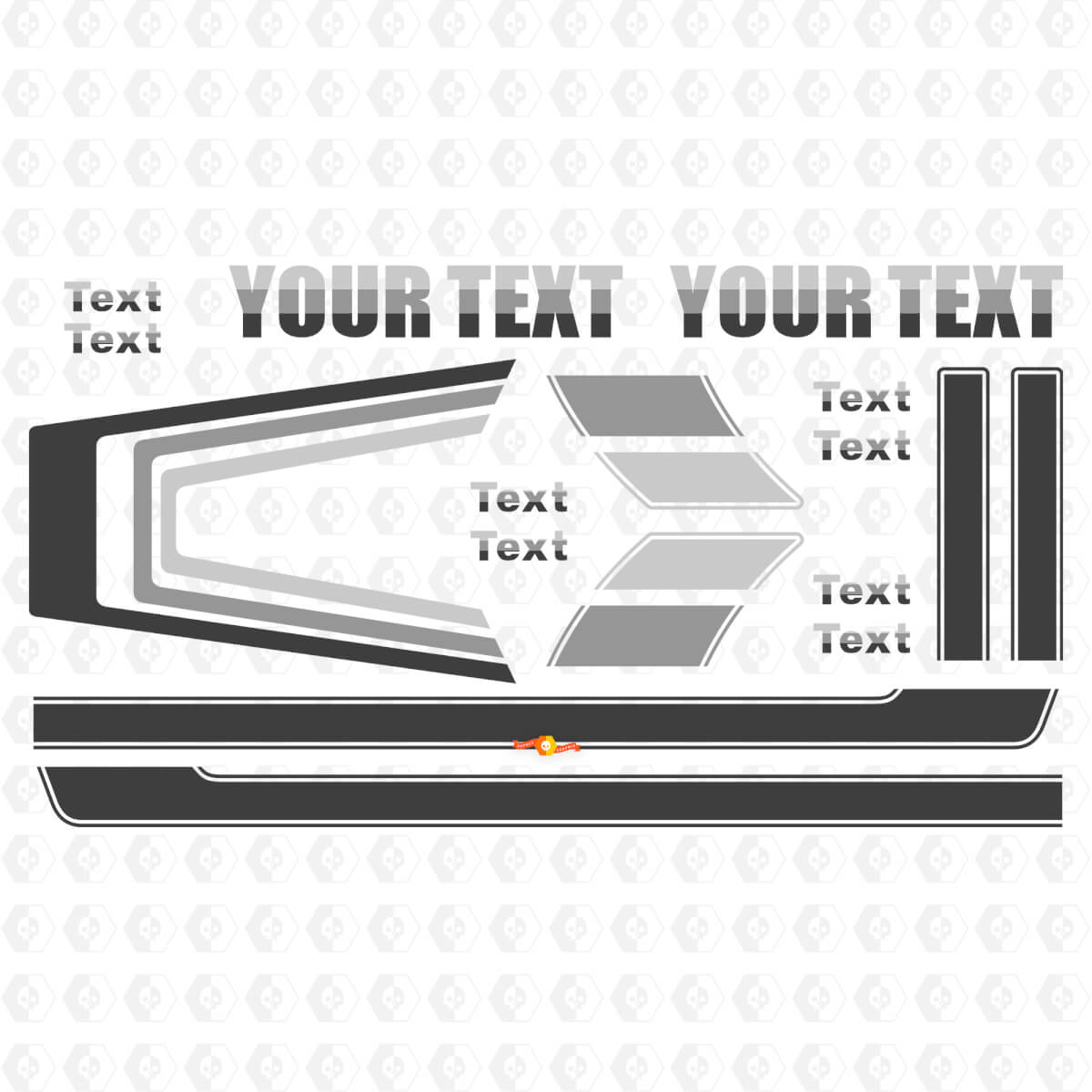 Vintage Style Stripes Bonnet and Side Vinyl Decals Stickers For Jeep Renegade CJ5 CJ7