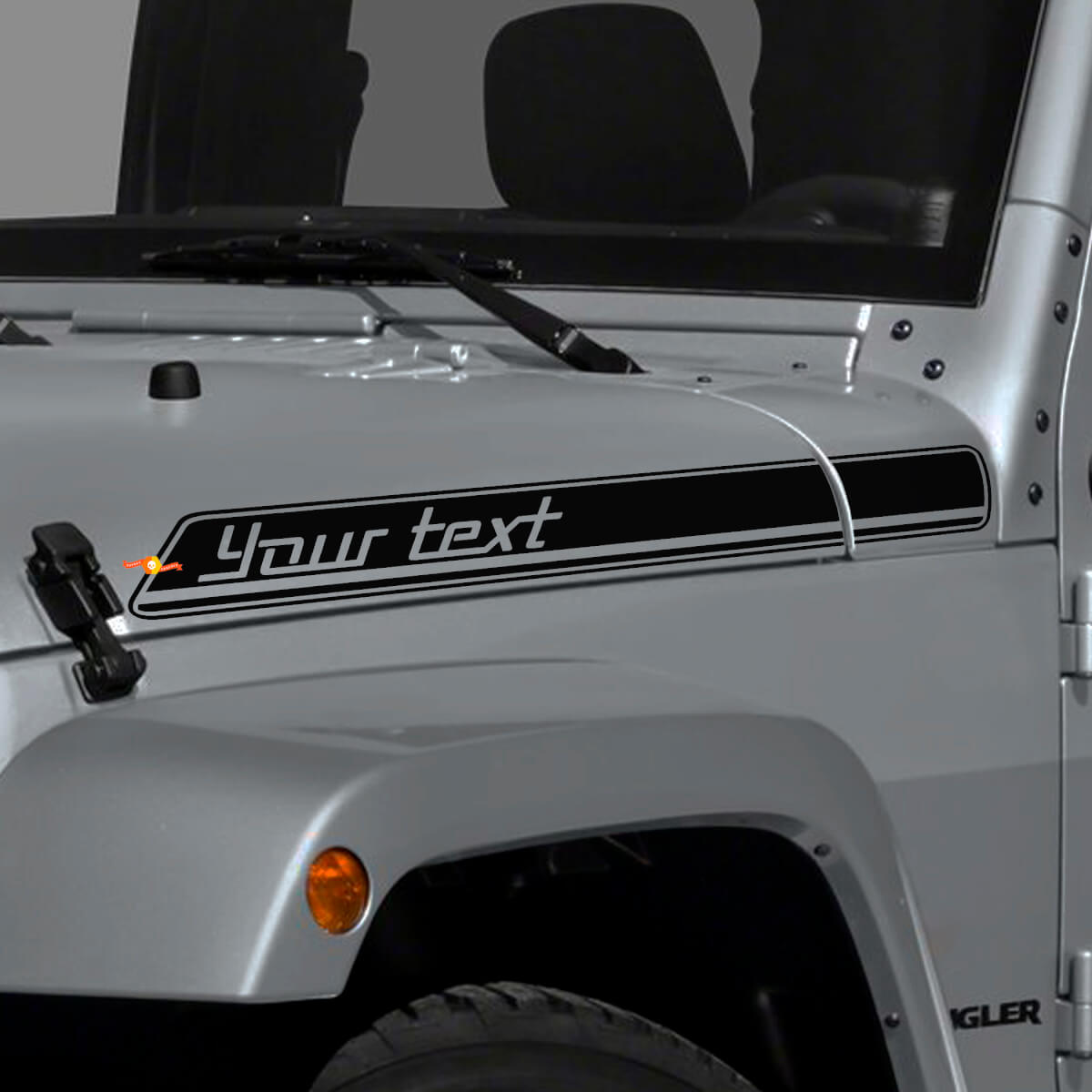 Autobarn Stripes Side Bonnet Vinyl Sticker Decal For Jeep Renegade