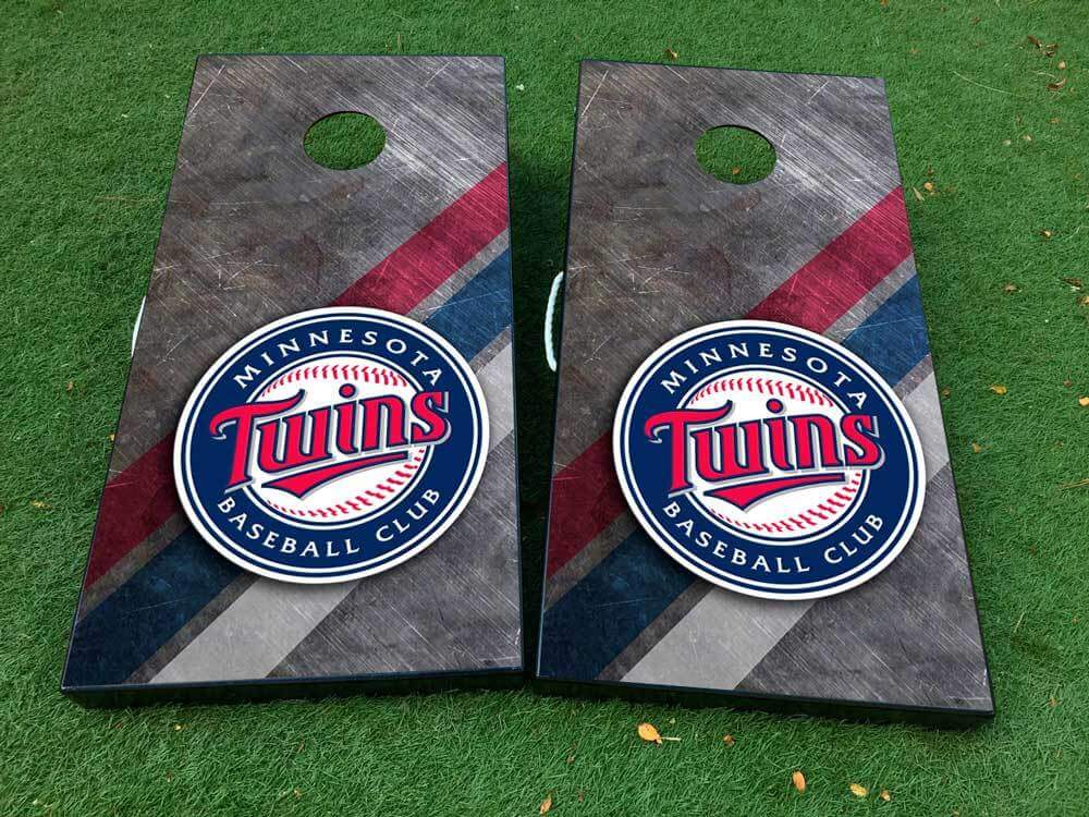 Minnesota Twins Cornhole Board Vinyl Wrap Decal Set