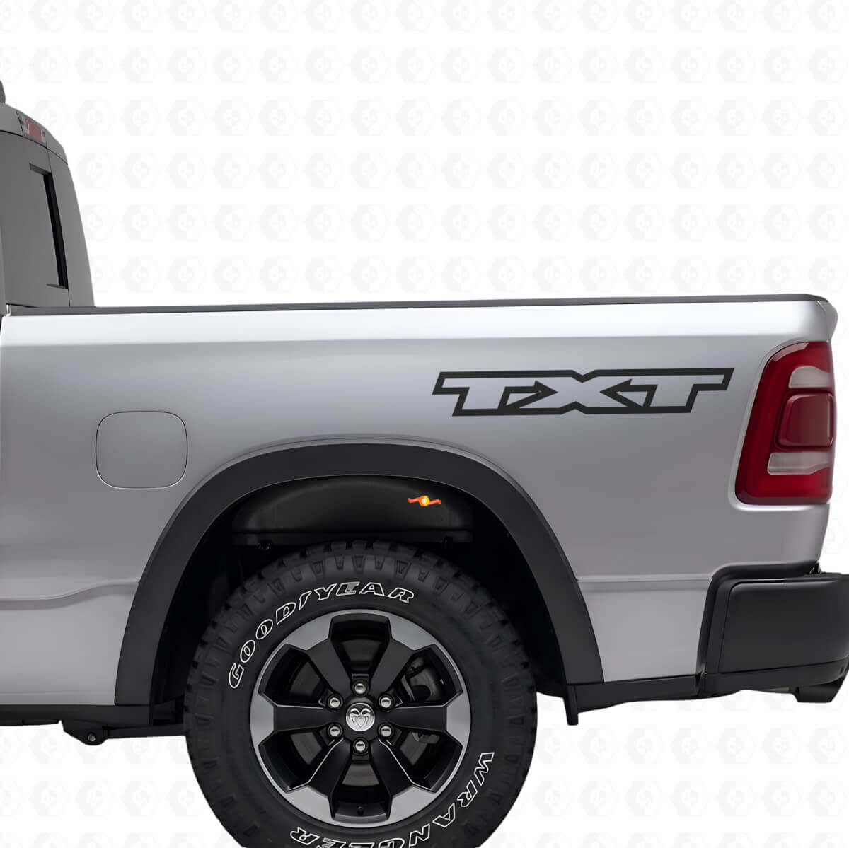 Personalized Lettering Rear Side Vinyl Decal Kit for Dodge Ram 
