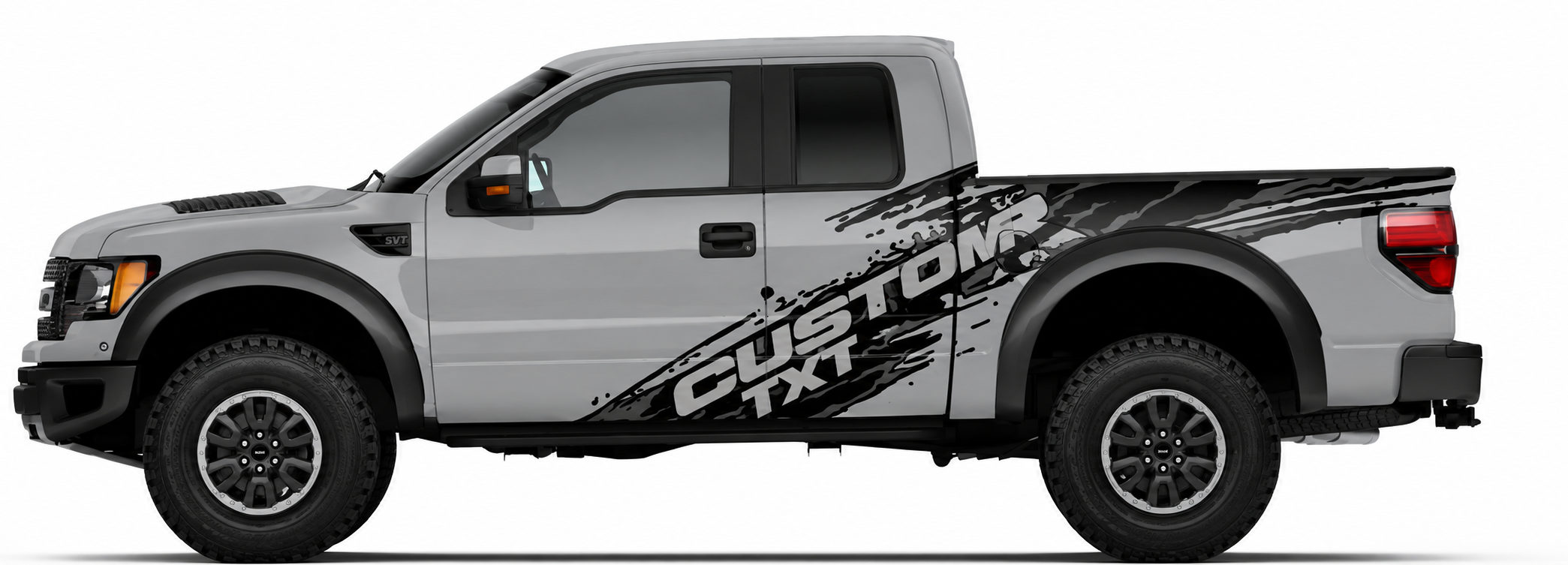 CUSTOM TXT Mud Splatter Graphics Side Vinyl Decal Sticker for Ford F-150