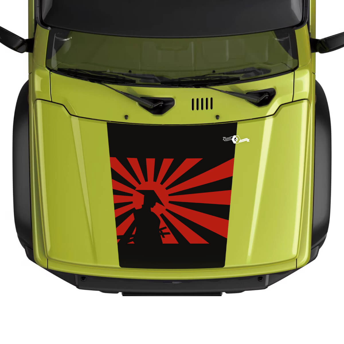 Japanese Warrior Red Sun Hood Vinyl Decal for Suzuki JIMNY
