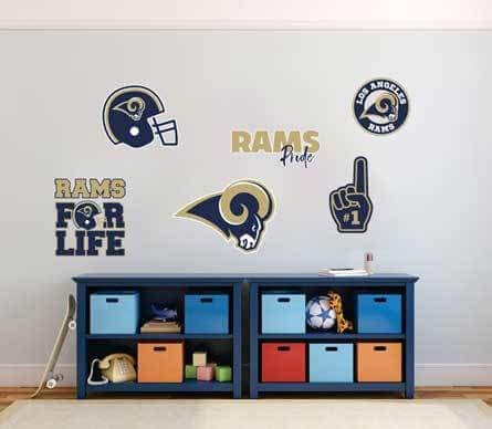The Los Angeles Rams NFL Fan Vinyl Decals Stickers For Car & Wall