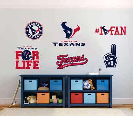Les autocollants en vinyle fans des Houston Texans NFL pour voiture et mur