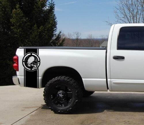 Metal Mulisha Bed Stripe Sticker Decal 2 For Chevy Dodge Nissan Toyota Musclecar GMC Ute