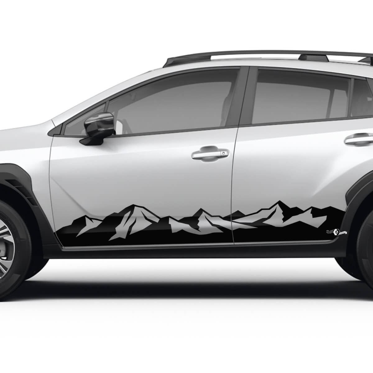 Side Doors Rocker Panel Vinyl Stickers Decals Mountains decal kit for Suba Crosstrek
