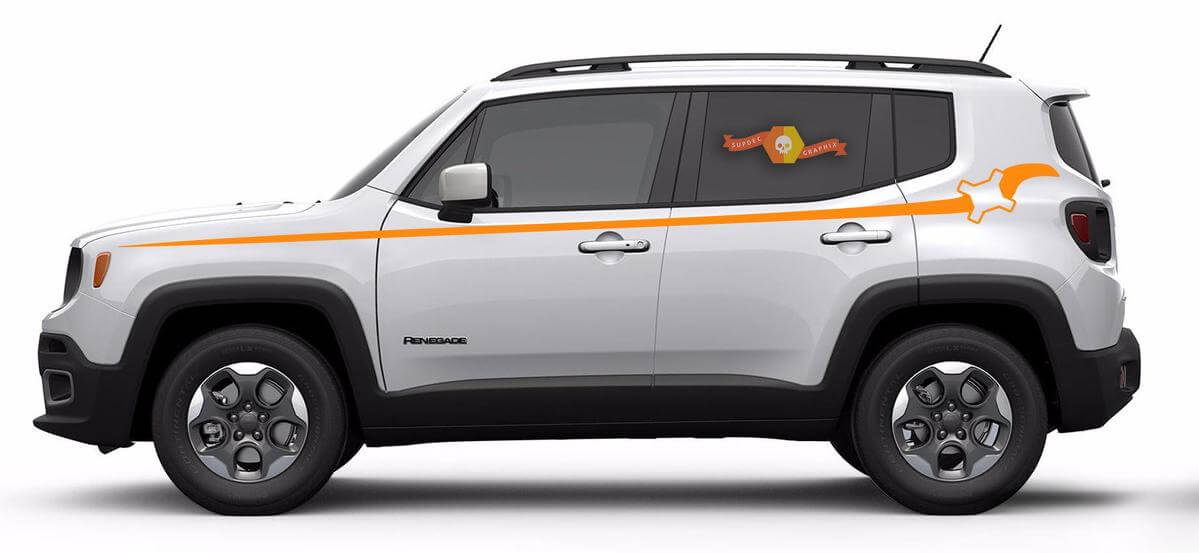 Jeep Renegade Pinstripe Graphic Vinyl Decal Sticker Side Camo Stripe