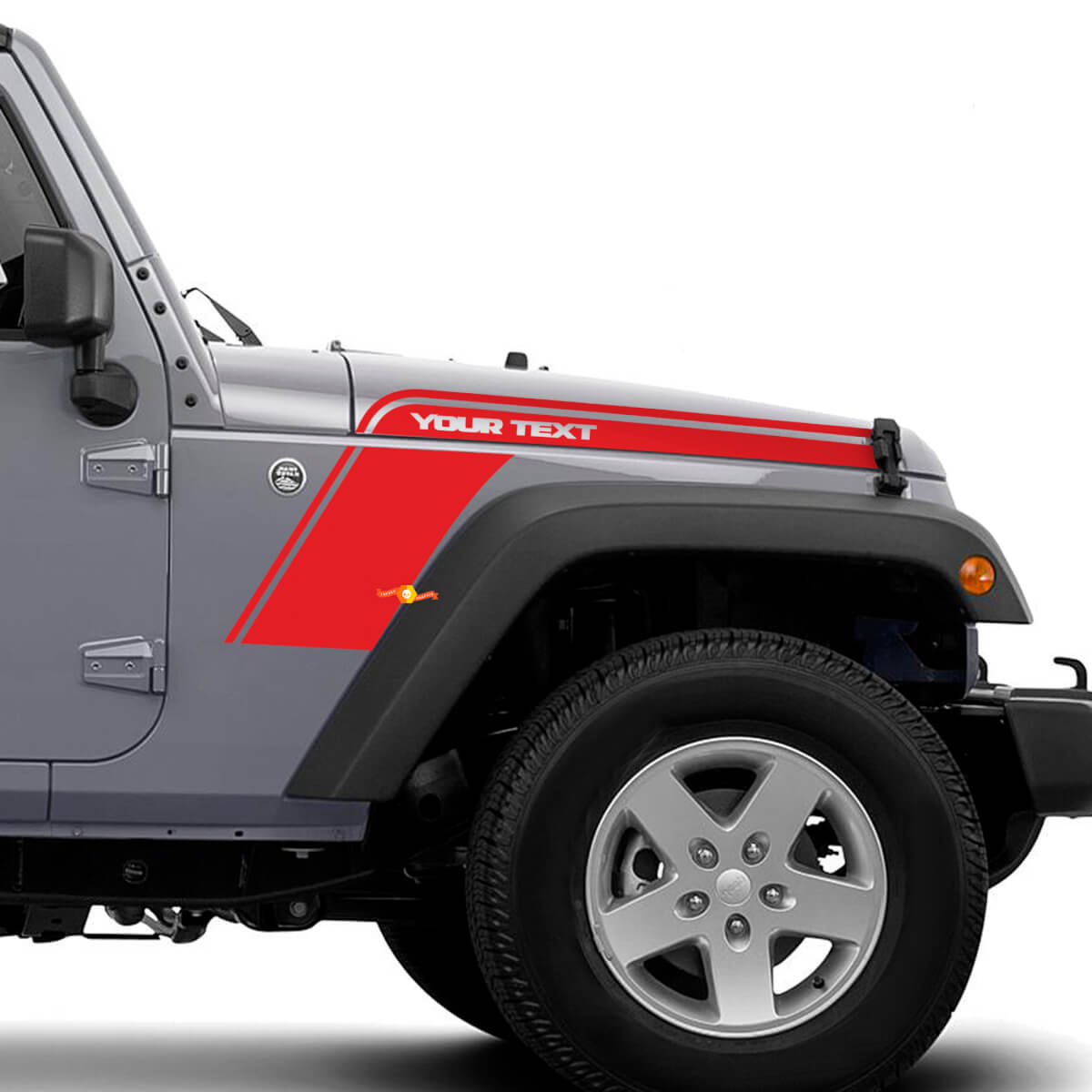 Kit de vinilos decorativos para guardabarros, capó y banda curvada para Jeep Wrangler