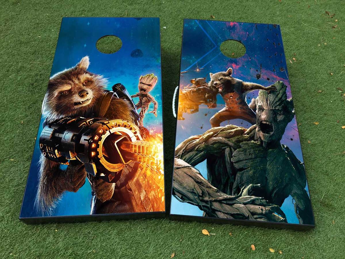 Guardians of the Galaxy Cornhole Board Game Decal VINYL WRAPS with LAMINATED