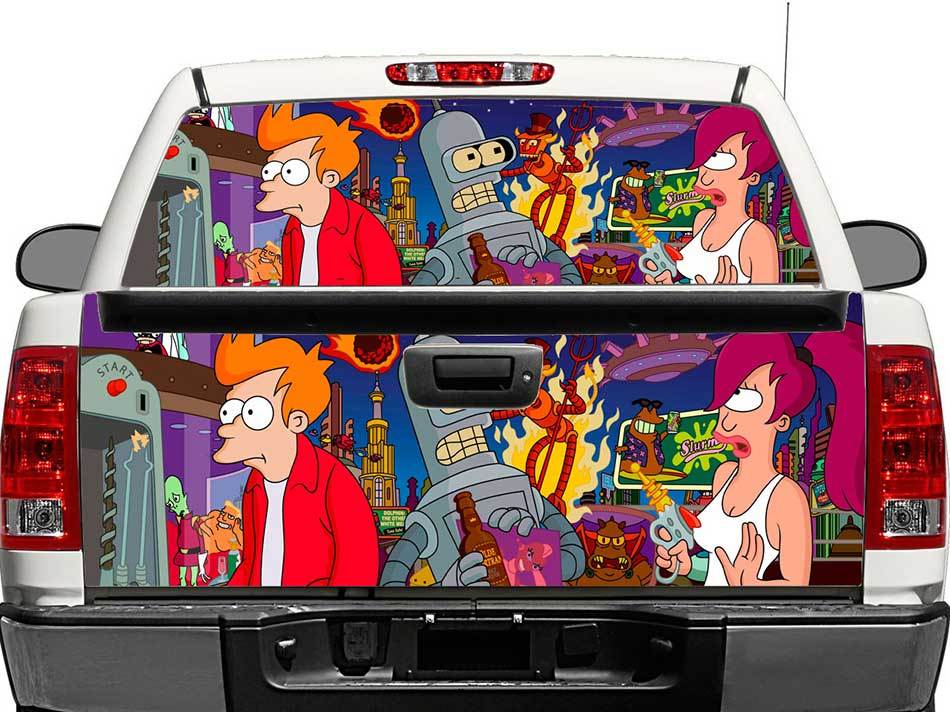Futurama Rear Window OR tailgate Decal Sticker Pick-up Truck SUV Car