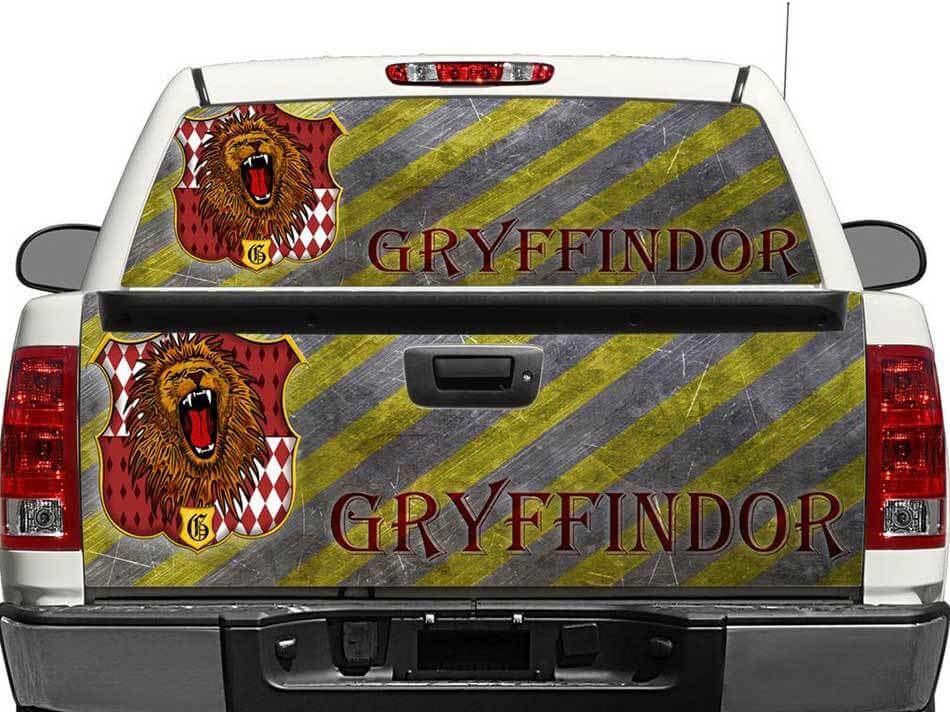 Gryffindor Logo Harry Potter Rear Window or Tailgate Vinyl Decal for Pick-up Trucks SUVs