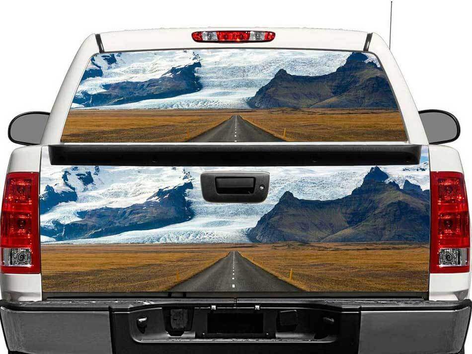 Road To The Mountains Rear Window or Tailgate Vinyl Decal for Pick-up Trucks SUVs