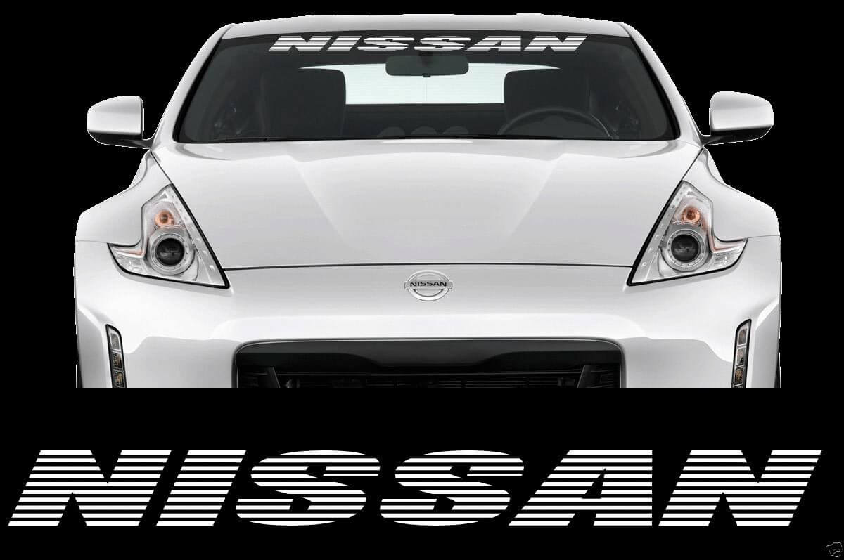 Brand Lettering Lines Style Windshield Vinyl Decal for Nissan Cars