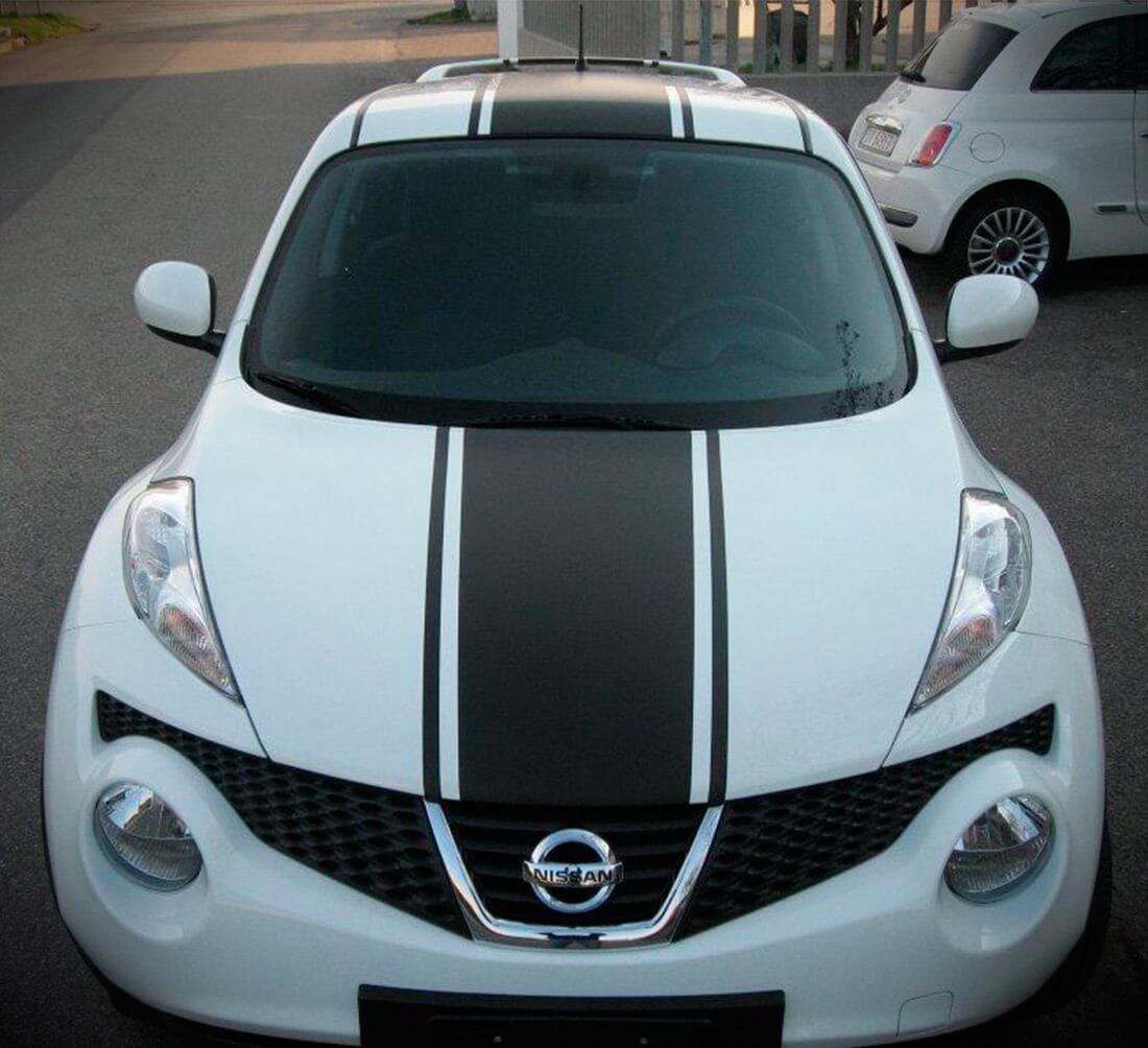 Racing Stripes Hood Roof Trunk Vinyl Decal Kit for Nissan Juke