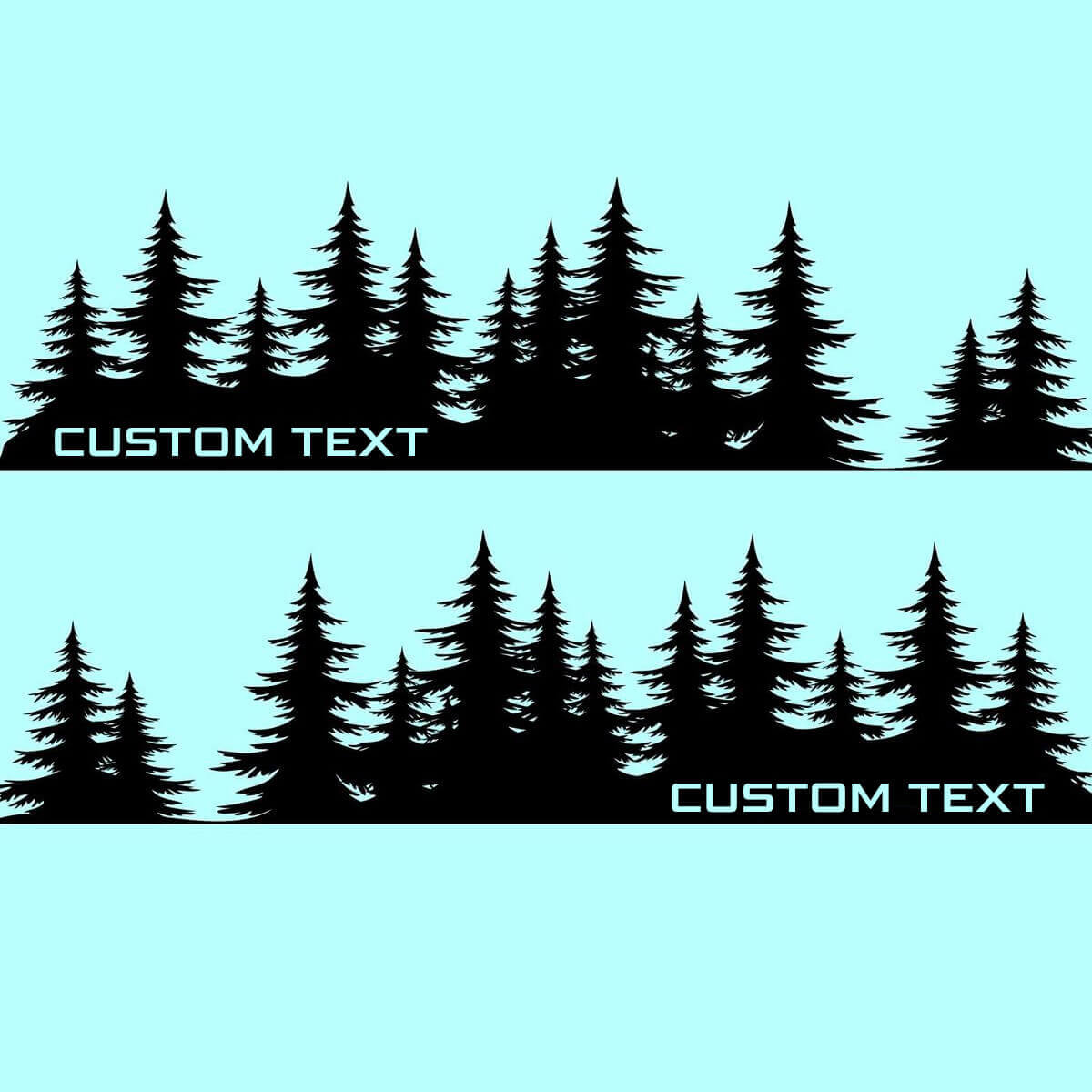 Custom Text Forest Style Side Vinyl Decal Kit for Subaru Forester