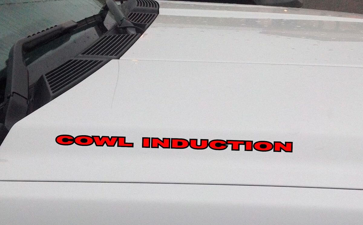 Cowl Induction Outlined Hood Vinyl Decal Set for Chevy GMC Jeep 