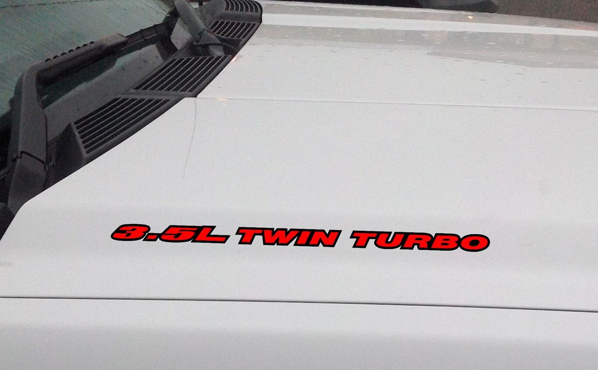 3.5L TWIN TURBO Hood Vinyl Decal Sticker for Musclecar F-150 2011-2026