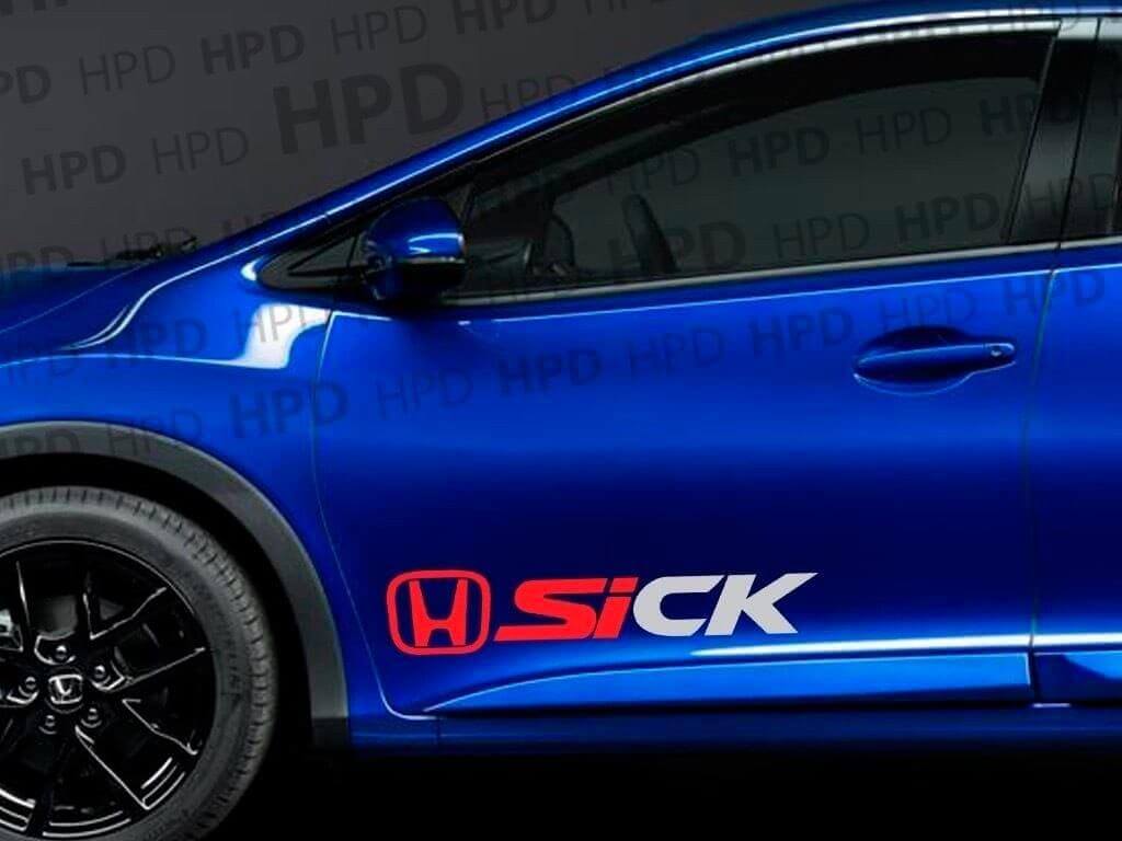 SiCK Style Side Door Vinyl Decal Set for Honda Civic
