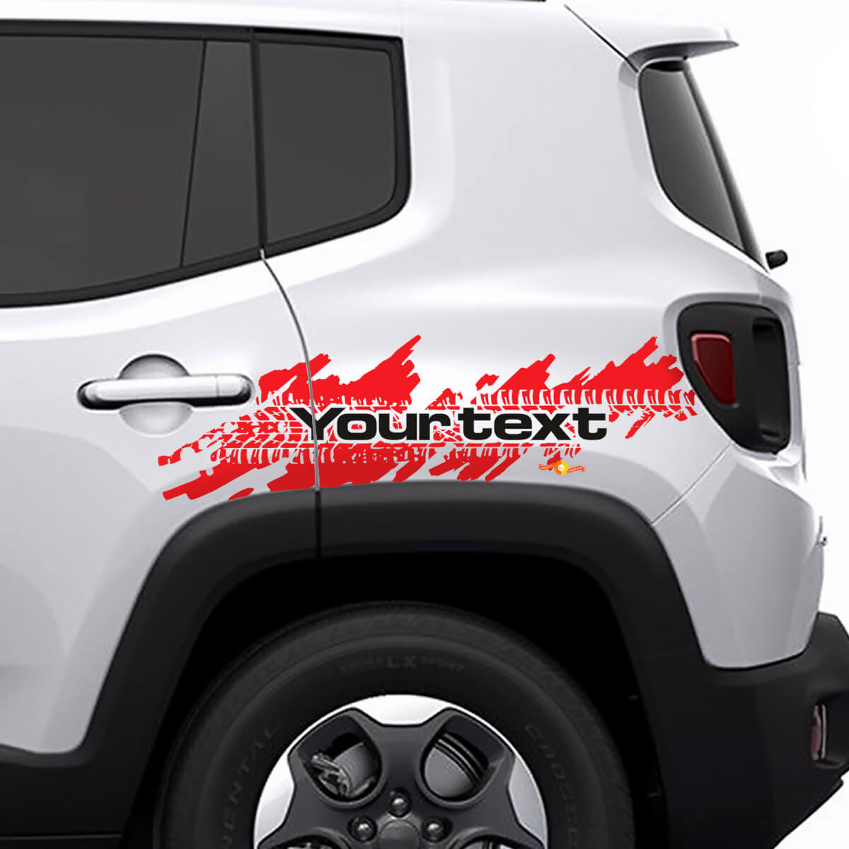 Torn Tyre Splash Rear Side Graphic Vinyl Decal Sticker for Jeep Renegade