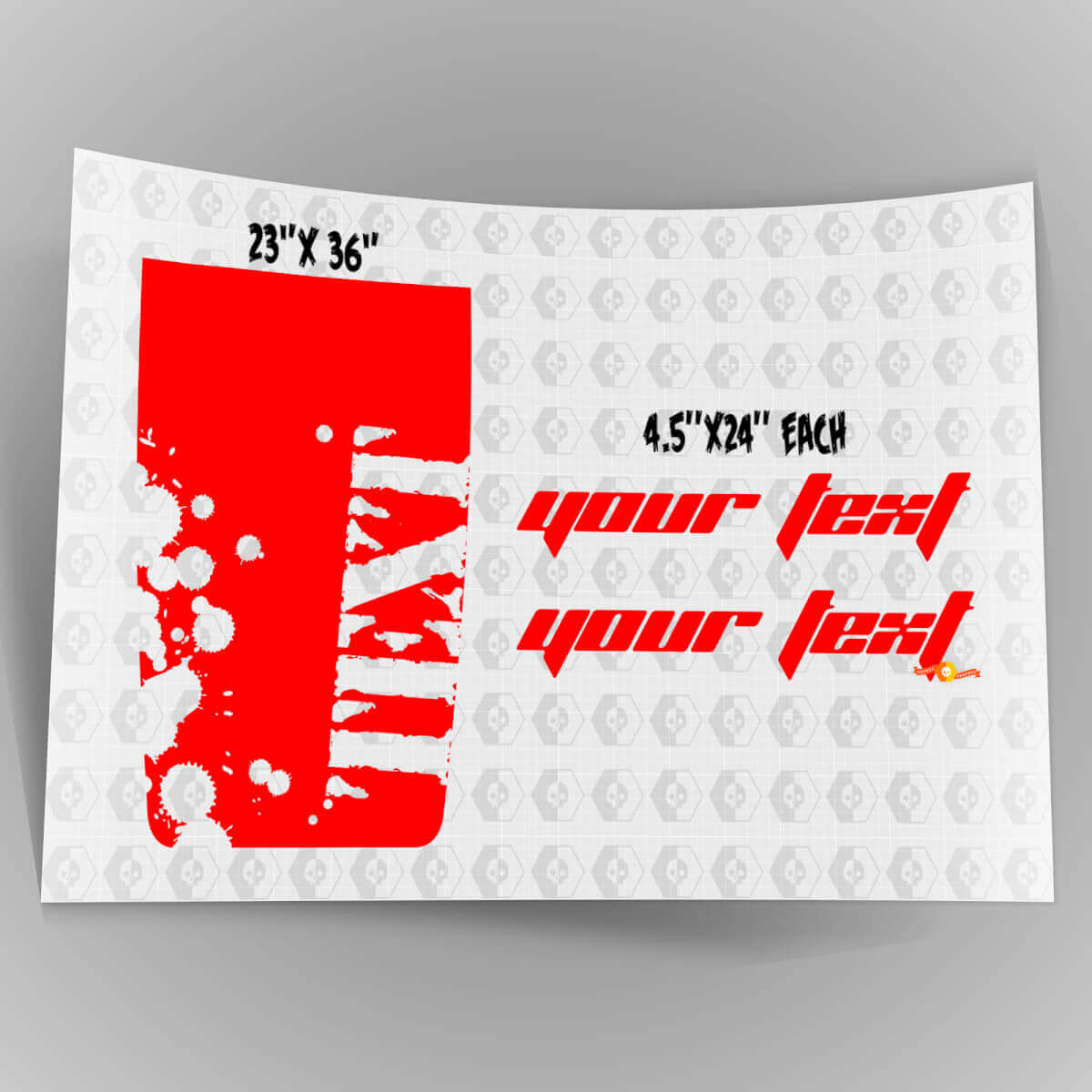 Splashes with Custom Lettering Hood Vinyl Decal for Jeep Wrangler 