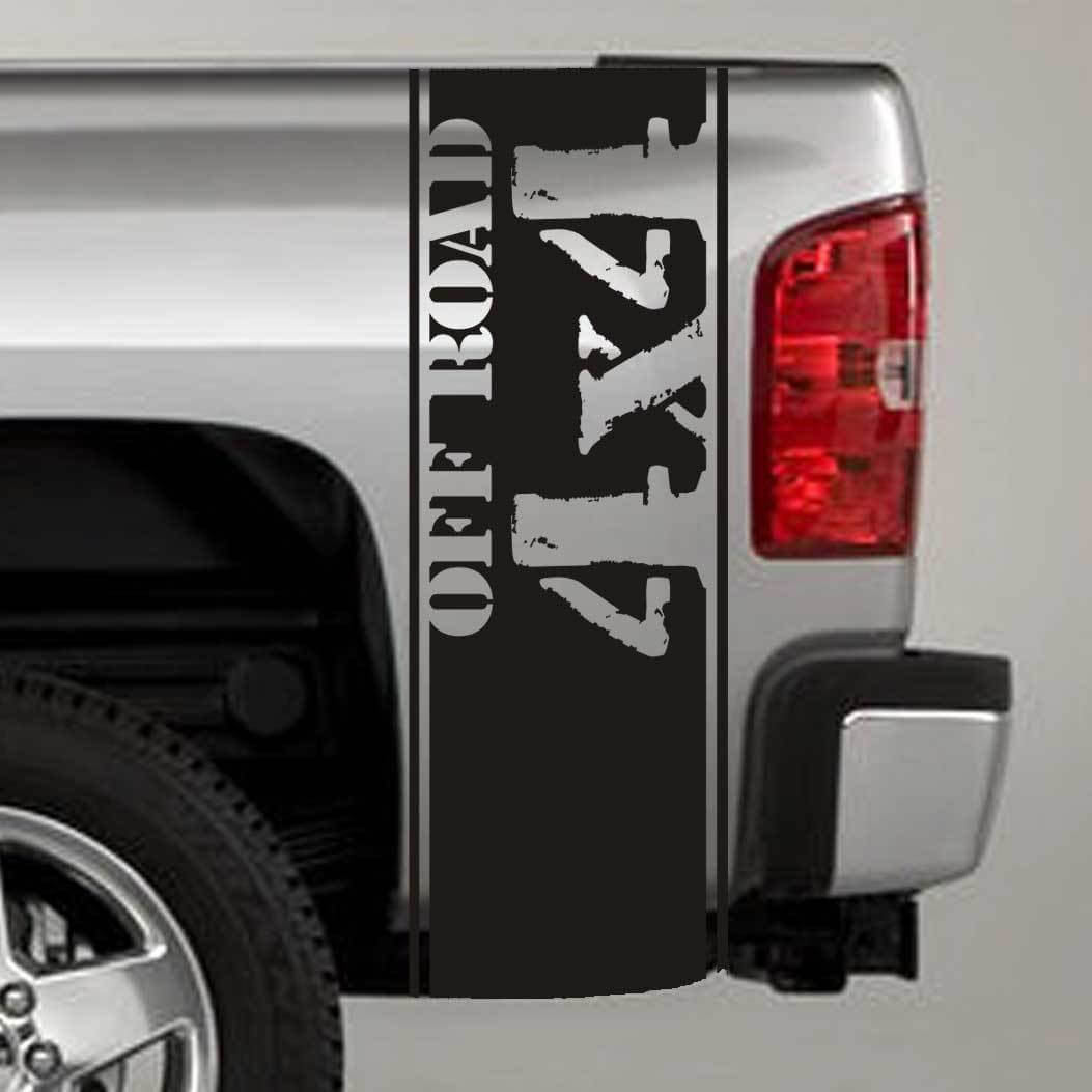 2 4x4 Off Road Distressed Truck Bed Stripe Fits all GMC, Musclecar, RAM, Chevrolet truck