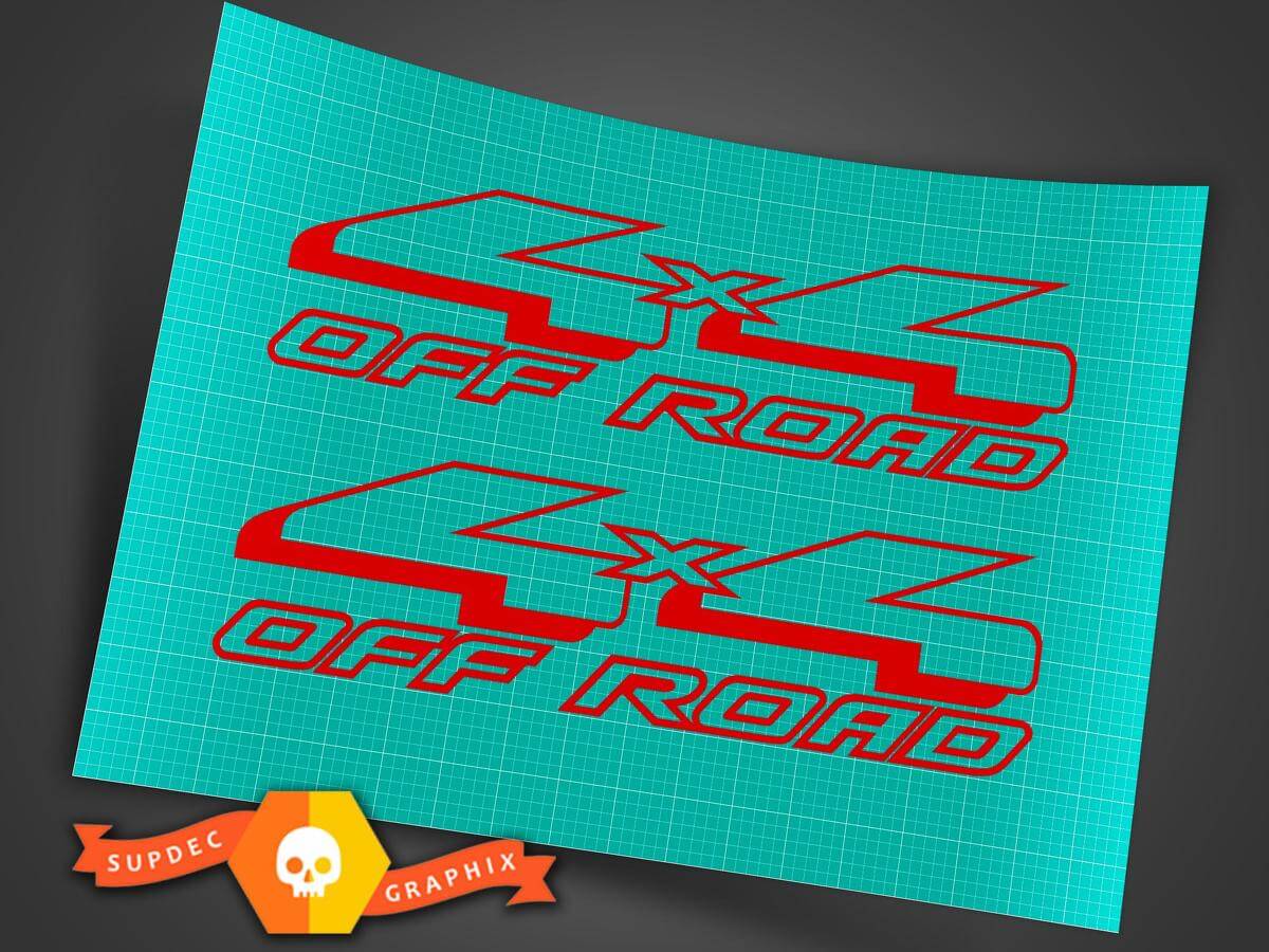Vinyl Decals Text Voluminous 4WD 4x4 Off Road Red for Musclecar Truck