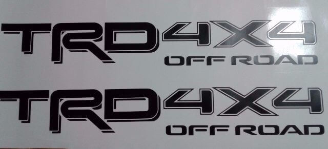 TRD Style 4x4 Off Road Vinyl Decal Set for Toyota Tacoma and Tundra