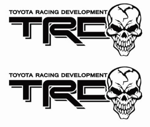 Toyota TRD Truck Off-Road Racing Tacoma Tundra Skull Pair Decals Sticker Decal