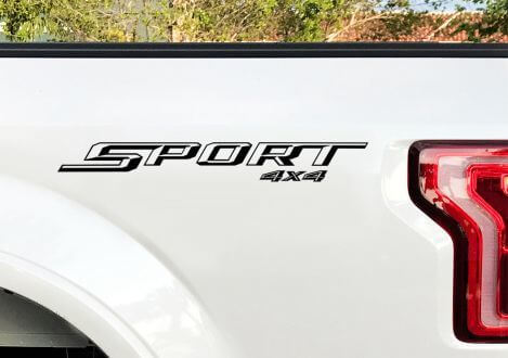 Ford F150 Sport 4X4 Stickers Bedside Decal 2015 2016 2 Decals Vinyl Cut Sticker 2