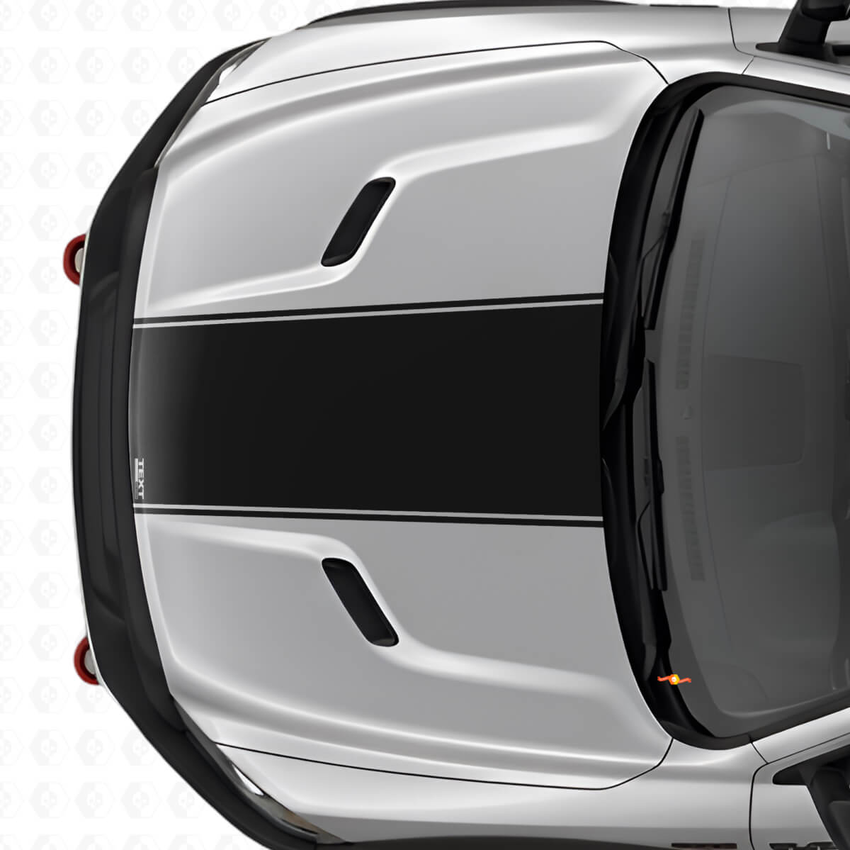Custom Blackout Center Hood Stripe Vinyl Decal for Dodge Ram 