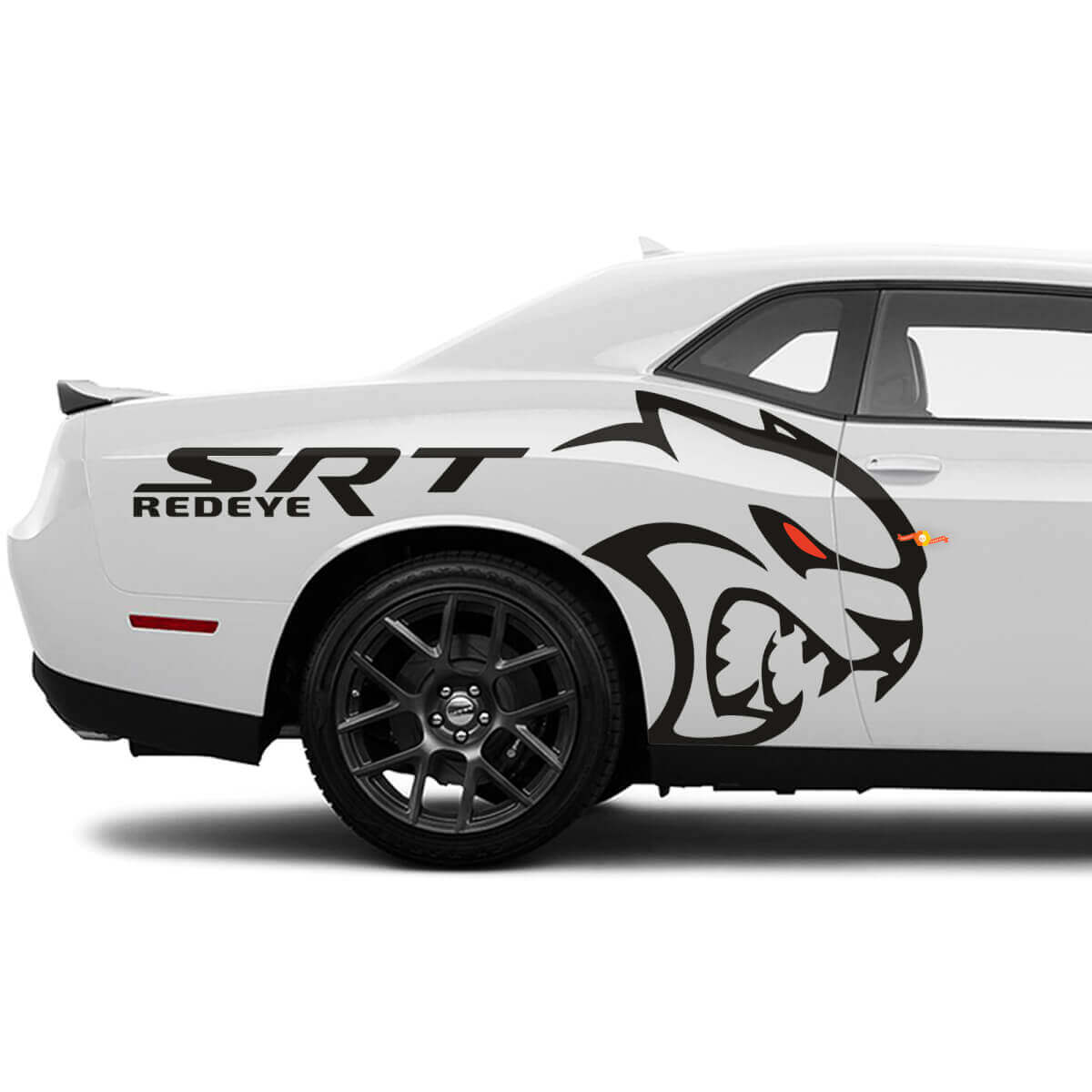 SRT REDEYE Hellcat Side Rear Fender Decals Stickers Graphics for Dodge Challenger
