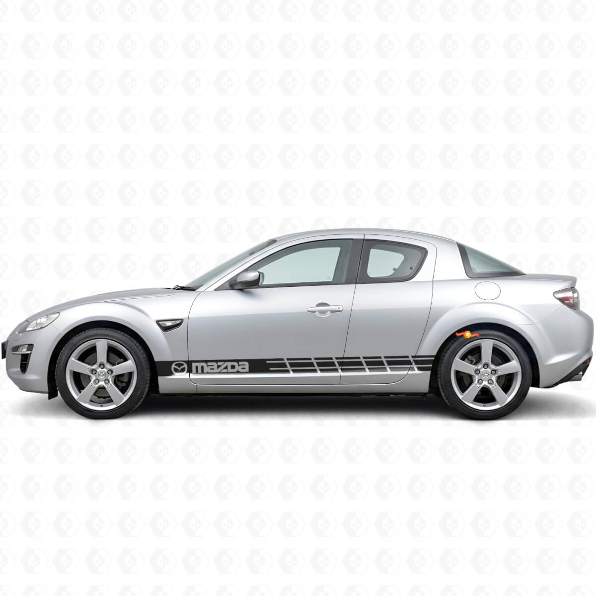 Racing Style Stripes Side Vinyl Decal Sticker for Mazda RX-8