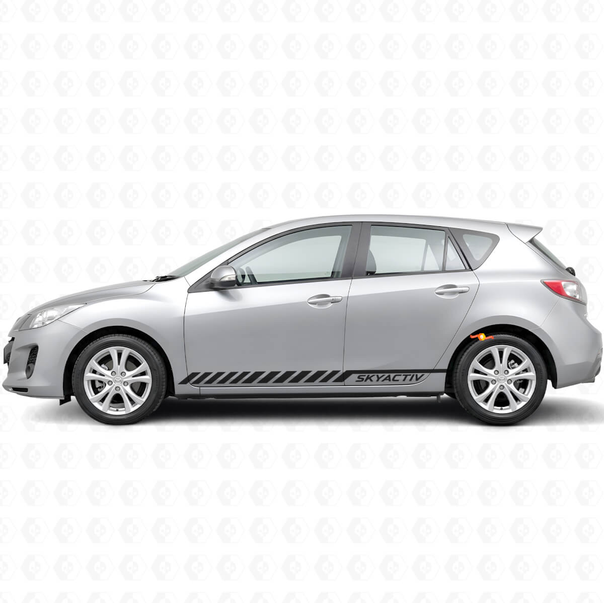 Skyactiv Lettering Stripes Side Vinyl Decal Sticker for Mazda Mazda3 2011-2013