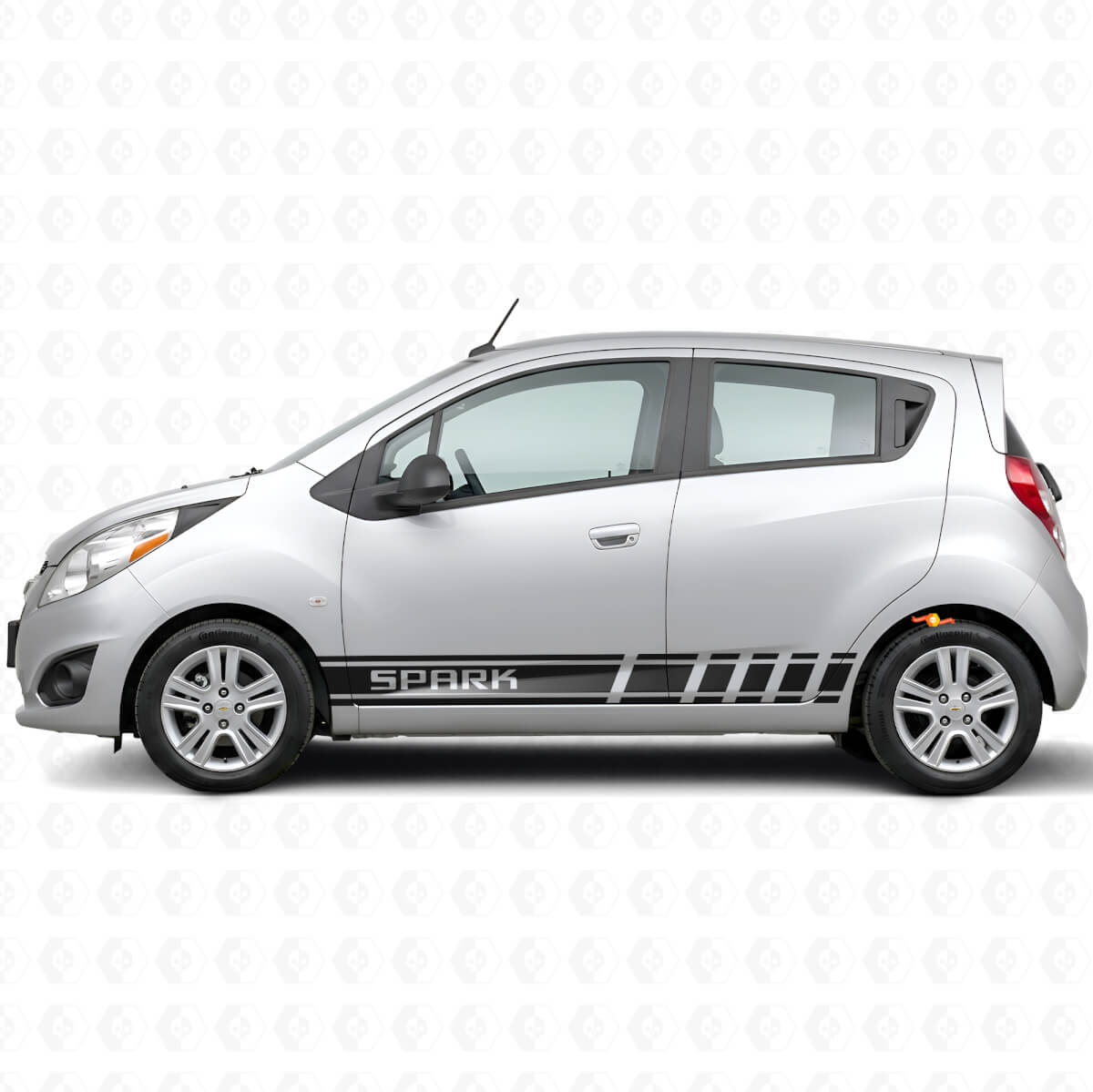 Branded Stripes Side Vinyl Decal Sticker for Chevrolet Spark