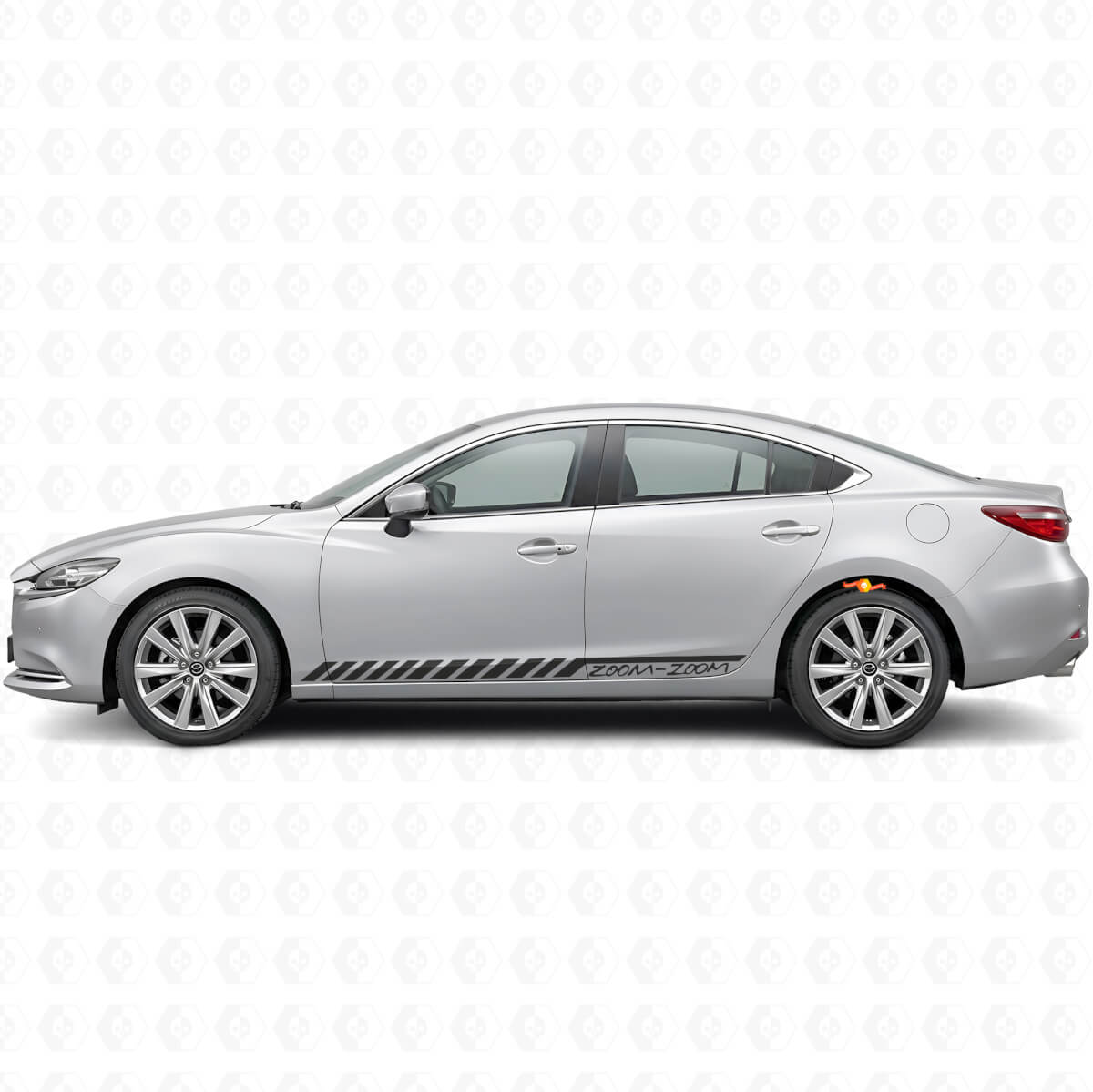 Zoom-Zoom Strobe Stripes Side Vinyl Decal Sticker for Mazda Mazda6