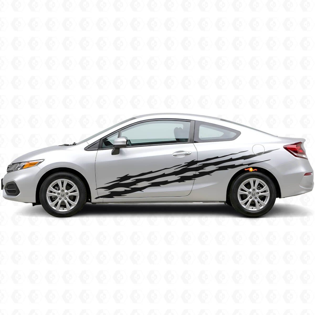 Triple Claw Marks Side Vinyl Decal Sticker for Honda Civic
