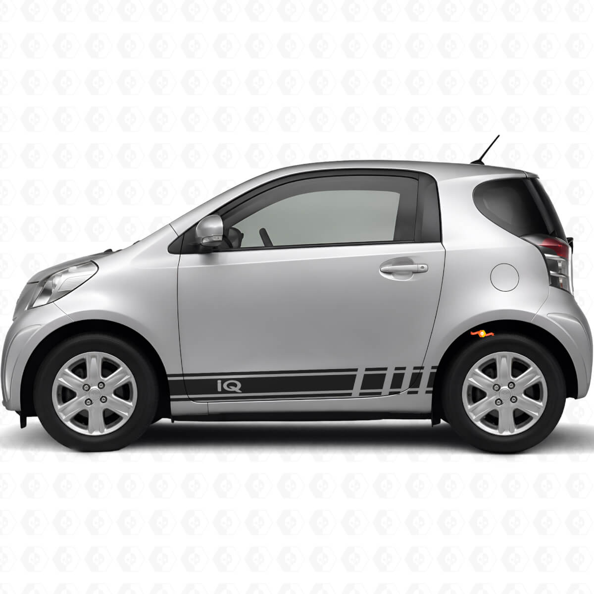 iQ Logo Racing Side Stipes Vinyl Decal Kit Car for Toyota iQ 