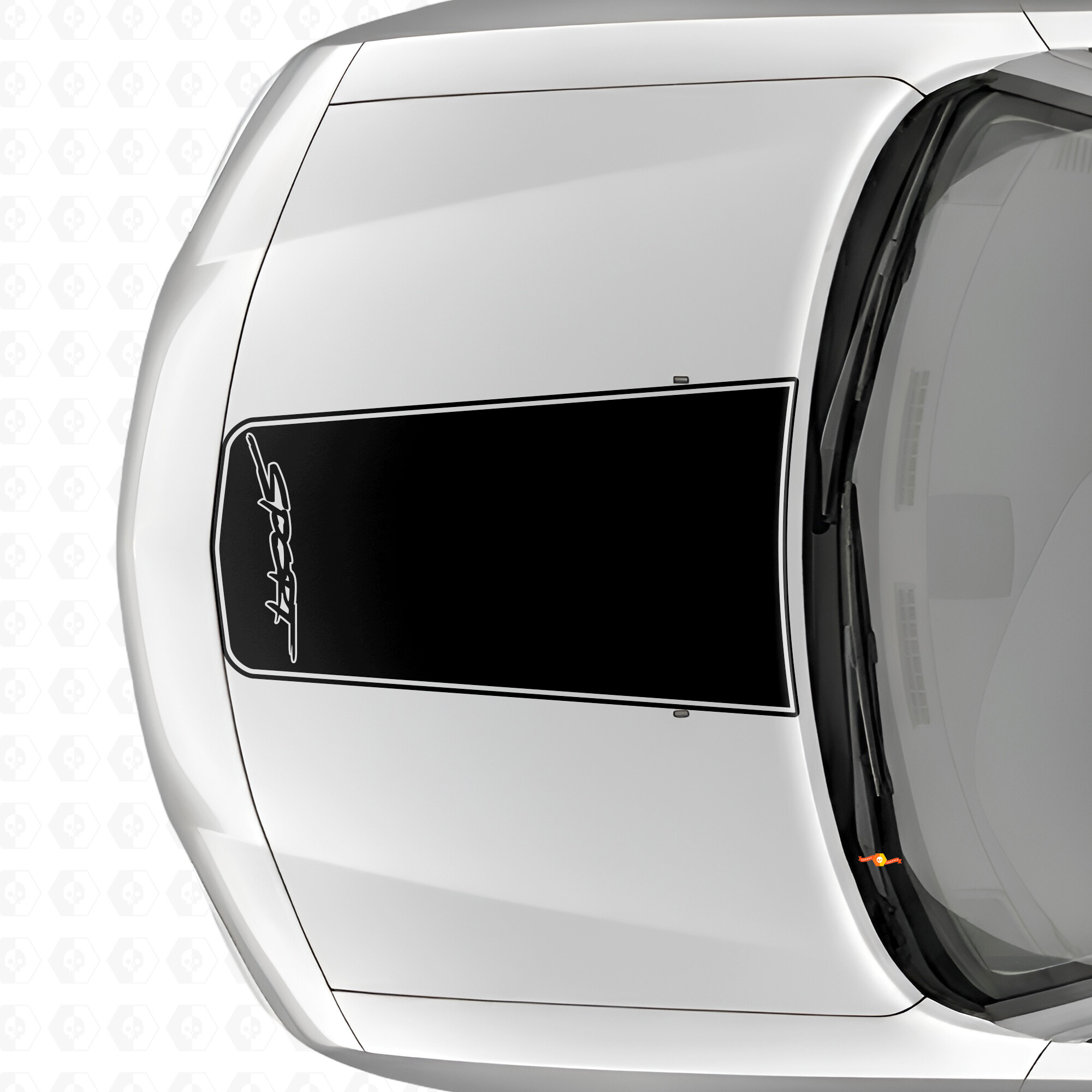 Sport Blackout Outline Stripe Hood Vinyl Decal Sticker for Dodge Charger 2006-2010