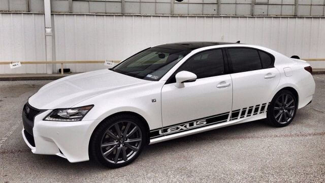 Racing Side Stripes Vinyl Decal Set For Lexus CT RC IS ES GS