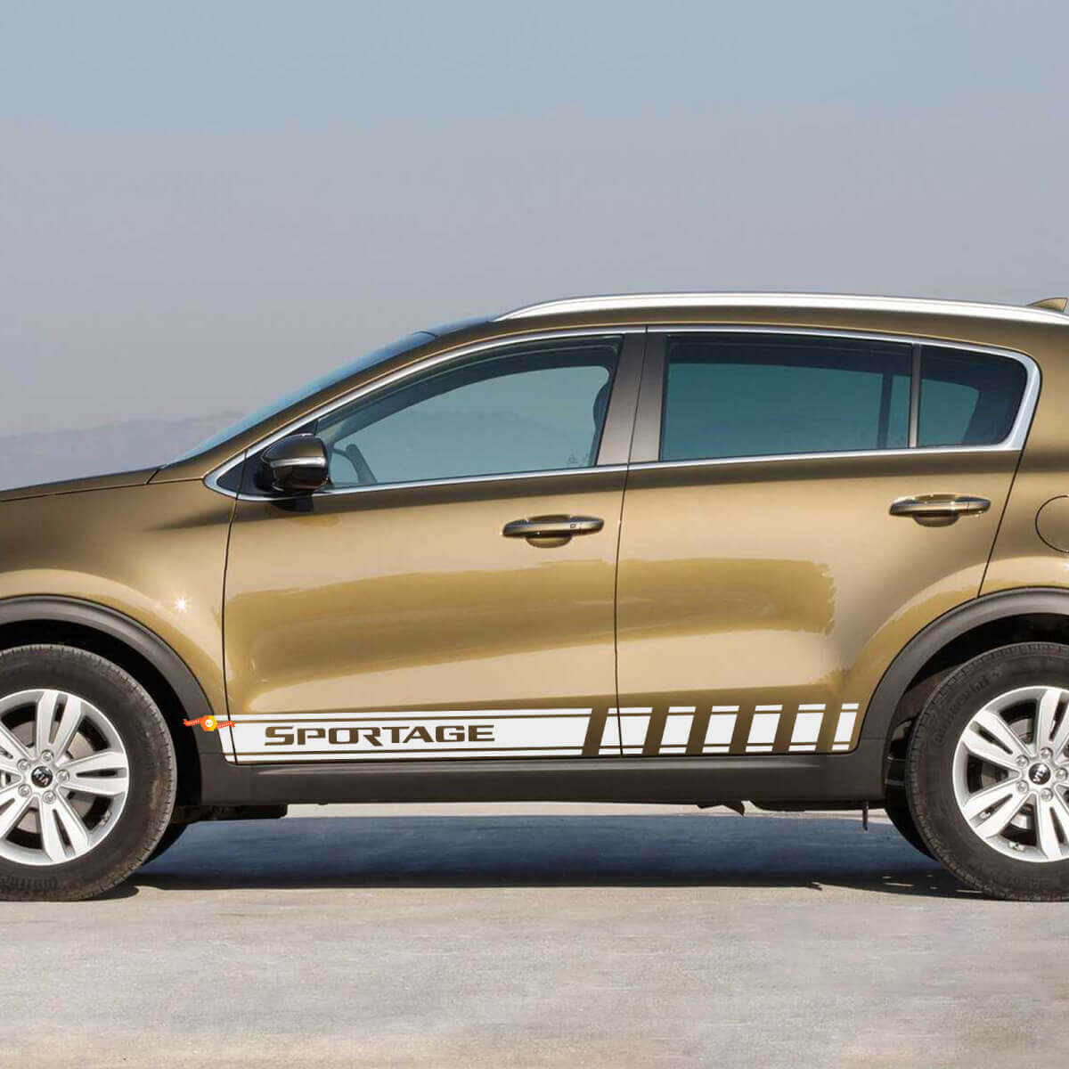 Side Racing Stripes Vinyl Decal Sticker fit to Kia Sportage
