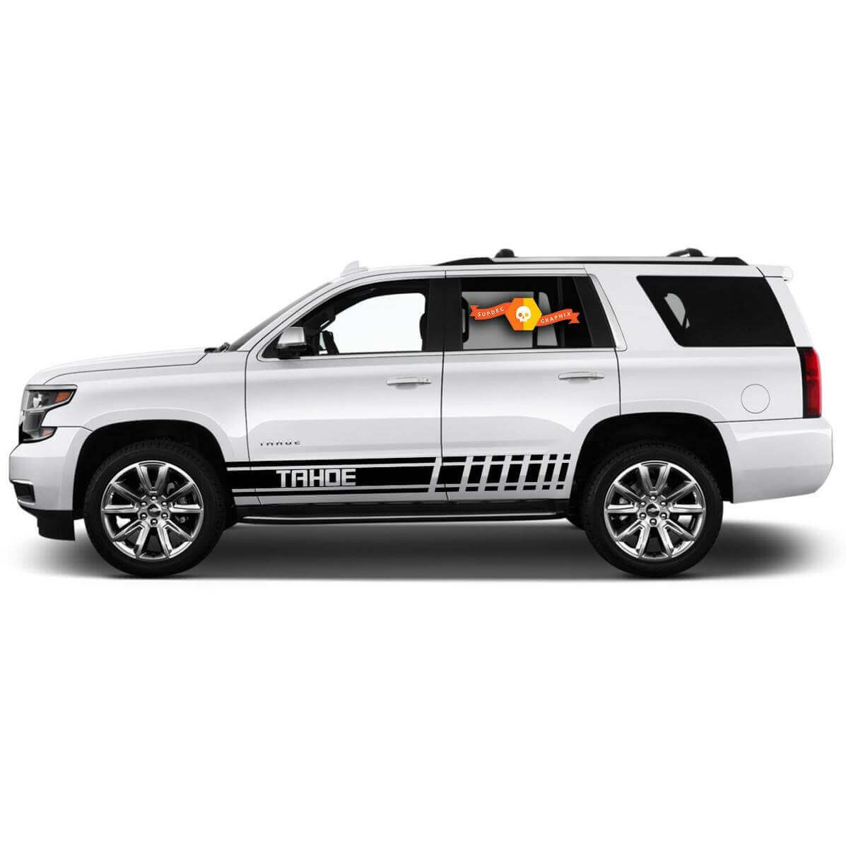 2X Multicolor Side Graphics Chevrolet Tahoe Symbol Car Racing Vinyl Decal Sticker