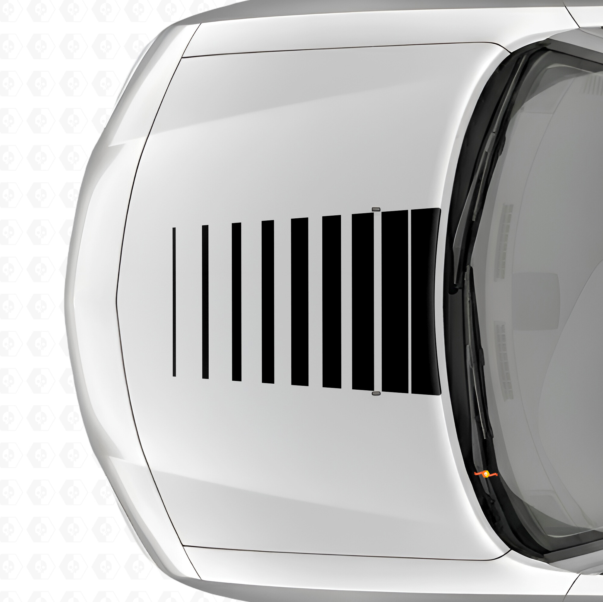 Strobe Style Stripes Hood Vinyl Decal Sticker for Dodge Charger 2006-2010