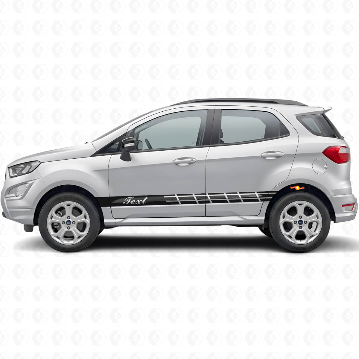 Custom Racing Side Stripes Vinyl Decal Kit for Musclecar EcoSport GT
