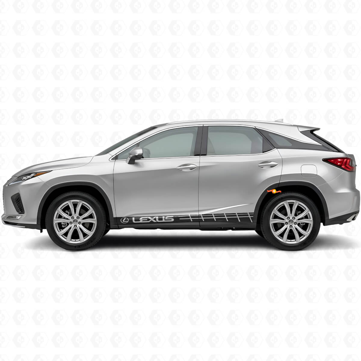 Racing Style Stripes Rocker Panel Vinyl Decal Kit for Lexus RX 350