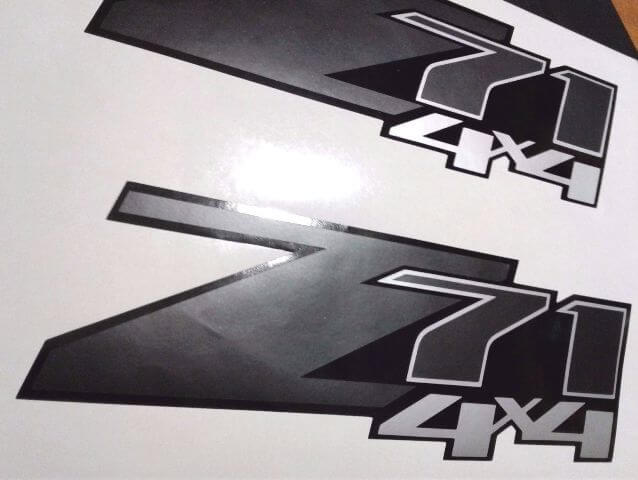 Z71 4x4 decals stickers silverado chevrolet truck chevy BLACK MATT (set)
