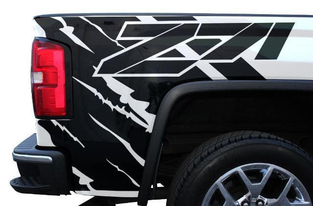Z71 Bed Quarter Vinyl Decal Wrap Kit for GMC Sierra 2014-2017