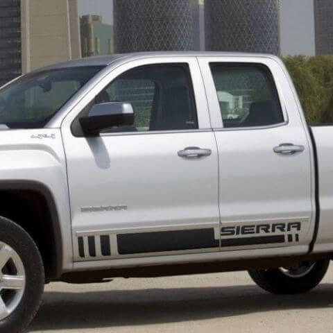 Sierra Lettering Side Door Panel Stripes Sticker Decal Graphics 3 for GMC Sierra